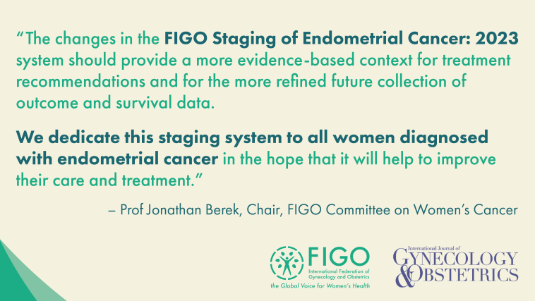 FIGO staging of endometrial cancer: 2023